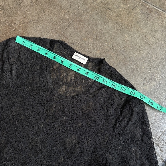 Saint Laurent Lace Mesh Longsleeve Shirt - Picture 8 of 12